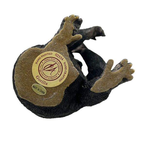 GORILLA Figurine Hand Painted Hand-Crafted Monkey Sculpture Country Artists - Picture 7 of 10